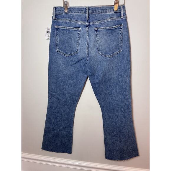 Frame Le High Flare Jeans Cairo Blue Denim High Rise Stretch Size 28 NEW - Picture 3 of 9